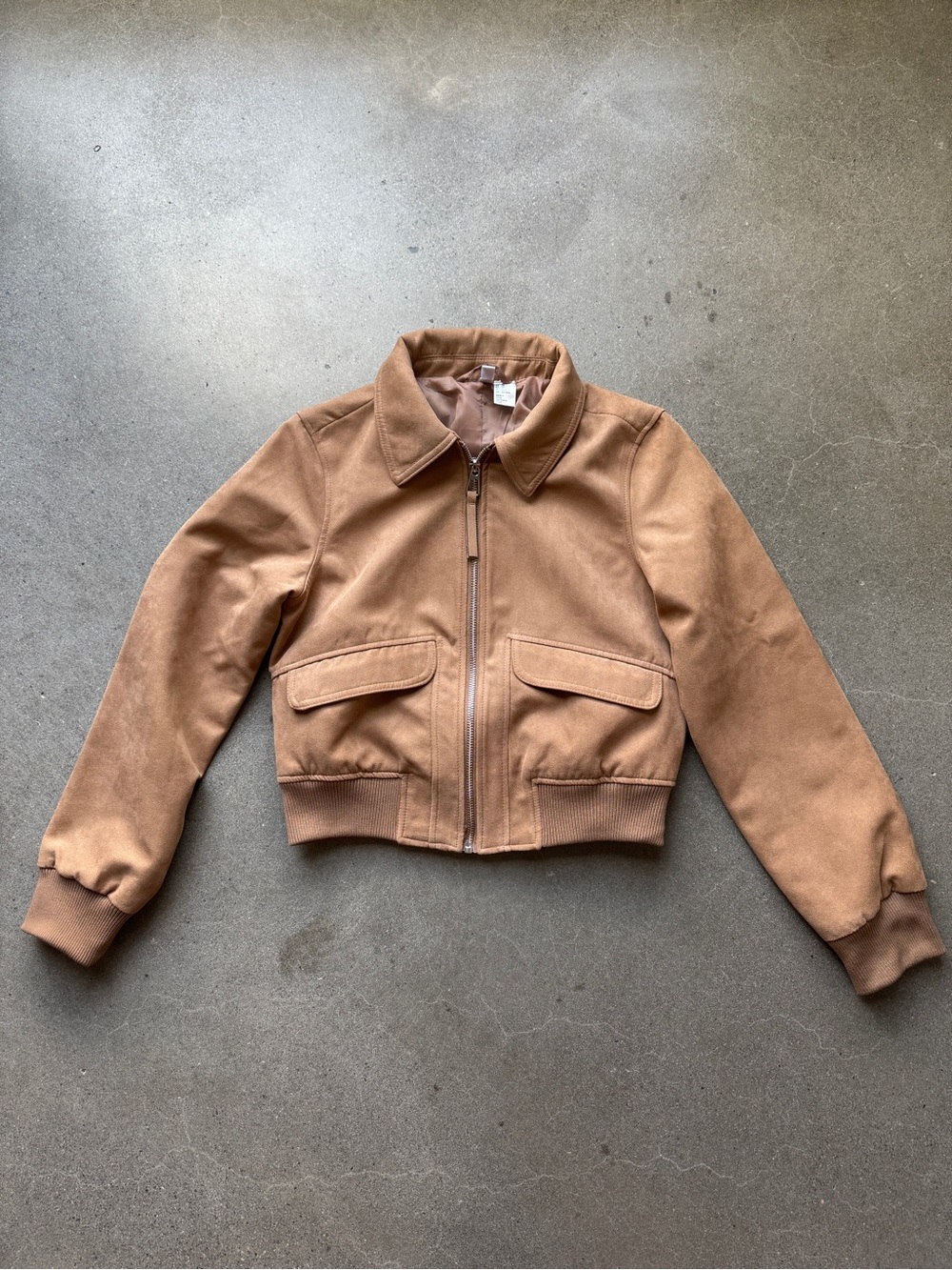 H&M Bomber Jacket in Camel Brown